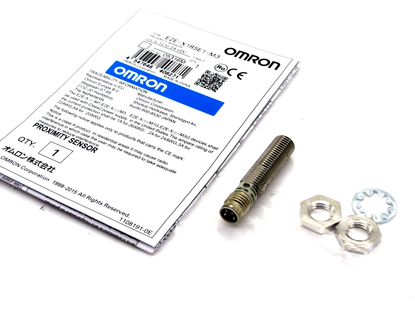 NEW OMRON E2E-X1R5E1-M3 PROXIMITY SWITCH E2EX1R5E1M3