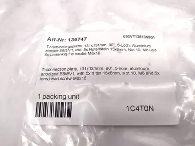 New | in-Stock FATH 45 Series 5 Hole Tee Flat Plate Parts Michigan US | Maverick Industrial Sales #1393552