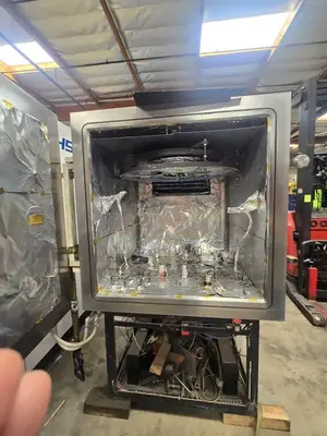 Varian, Stainless Steel thermal evaporator, 42" / vacuum deposition chamber, as-is