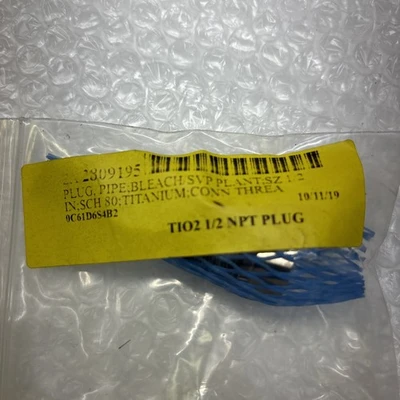 ** New 1/2" NPT Threaded Hex Head Plug  Titanium (QTY Of 4) Fast Shipping #