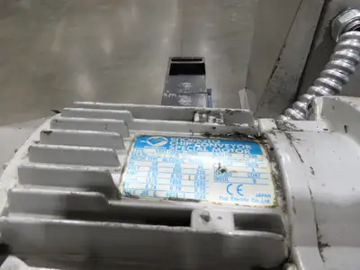 Enomoto CNC Chip Conveyor 16"x 67" Infeed 52-56" Discharge 220V 3PH
