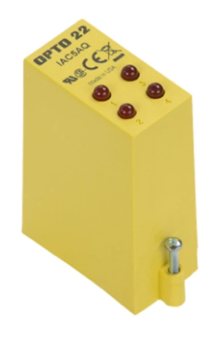 Opto 22 IAC5AQ Quad Pak 4-Channel AC/DC Input 180-280 VAC/VDC, 5 VDC Logic [Refurbished]