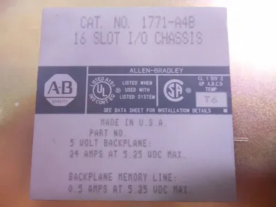Allen Bradley 1771-A4B PLC-5 16 Slot I/O Chassis Module Used