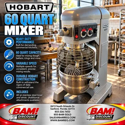 Used HOBART H600T Planetary Mixers Florida US | BAM Discount Restaurant Equipment #1494047