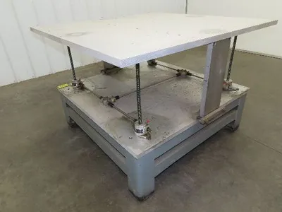 1" Aluminum Top  Steel Base Work Bench Table 43"x45" x 18-30"Adjustable Height