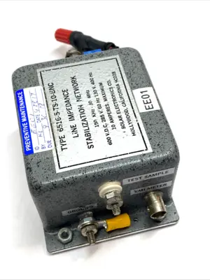 Used SOLAR ELECTRONICS LISN 5A SINGLE-PHASE 150 KHZ-65 MHZ BNC Electrical Testers Michigan US | Maverick Industrial Sales #1398919