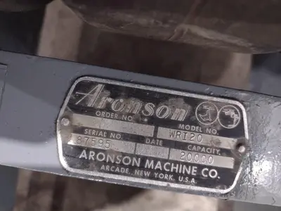 20 TON ARONSON MODEL #WWR-20 POWERED TANK TURNING ROLL SET WITH DRIVE & IDLER: STOCK #22313