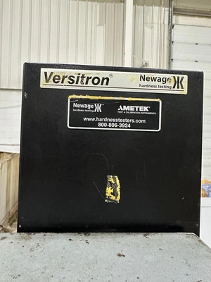 AMETEK NEWAGE VERSITRON MODEL AT-130 RDS HARDNESS TESTER w/ FIXTURE TABLE