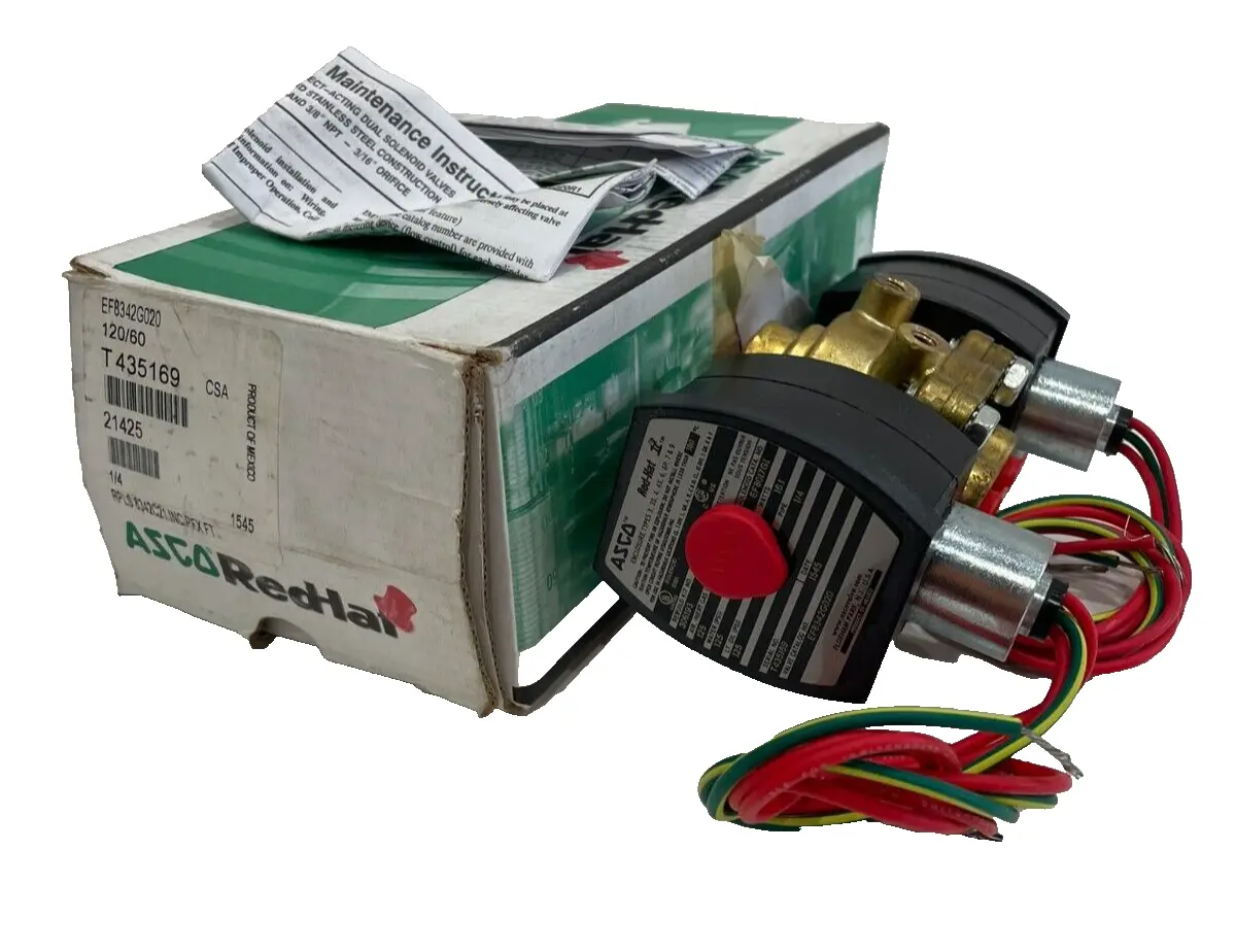 NEW ASCO EF8342G020 120VAC 60HZ SOLENOID VALVE