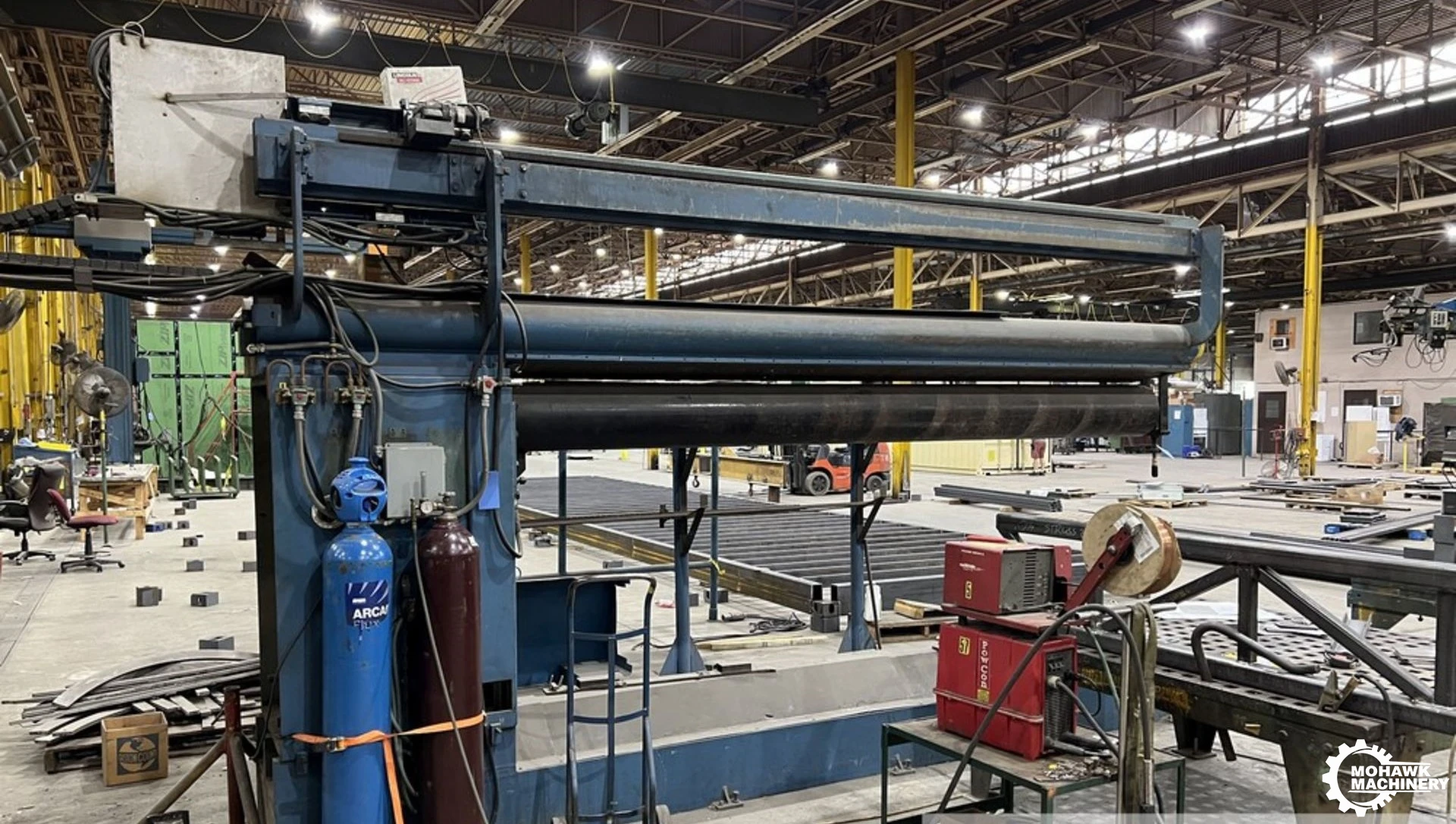 144" (12') JETLINE "LWC-144" "RAISED-BASE" COMBINATION INTERNAL EXTERNAL SEAM WELDER w/MILLER WELDING PACKAGE