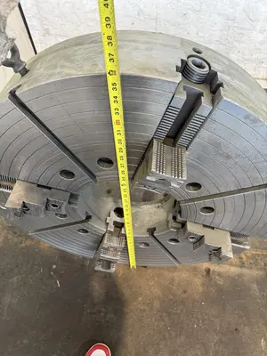 36" 4-JAW (12" THRU HOLE) HOLLOW SPINDLE LATHE CHUCK. STOCK # 1099825