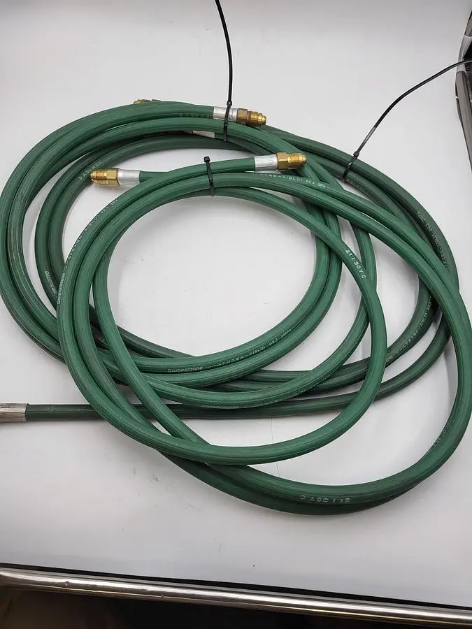 Used BRIDGESTONE BRIDGESTONE 1/4" GREEN OXYGEN HOSE FOR PRESSURIZED GAS CYLINDER 3' LONG Hoses | ND Industrial Surplus #1216939
