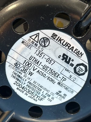 NEW Ikura Fan 1351-025 UTHA1-US7556X-1P