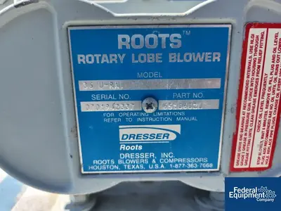 USED american compressor co 7.5 hp American Compressor Co Rotary Lobe Air Compressor, Model 36 U-RA1