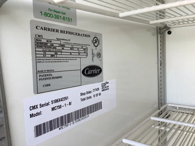 Used 7 UP CARRIER MC750-1-B/ Display Refrigerators Michigan US | Miedema Asset Management Group #1311655