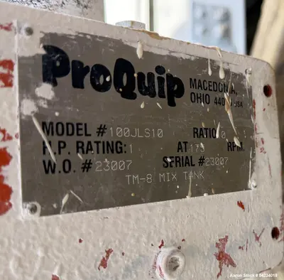 Used 250 Gallon 316 Stainless Steel Mix Tank – Proquip 100JLS10 Dual Turbine Agi