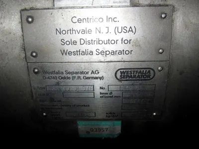 (2) Westfalia MSA 100-01-076 milk separators, 316SS.