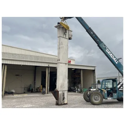 Used Mild Steel Bucket Elevator 20' Discharge 7" X 5"