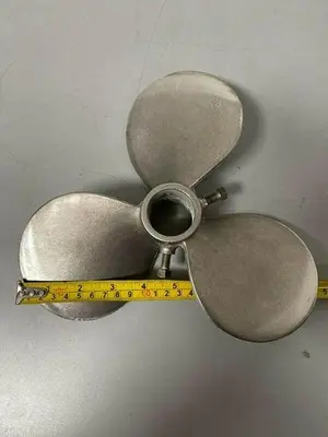Stainless Steel 3 Blade Tank 9.25" Mixing Propeller 1.75" Shaft OD
