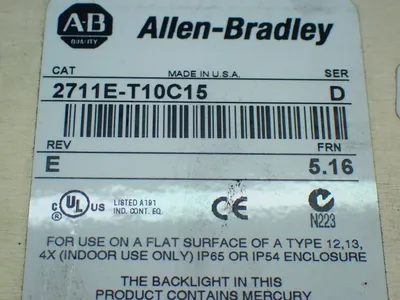 Used ALLENBRADLEY 2711ET10C15 Automation Control (HMI) Ohio US | HGR 24 #904402