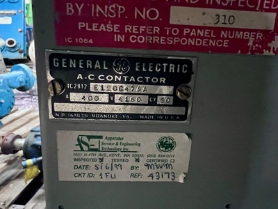 General Electric AC Contactor 4160V 400A 60 CV