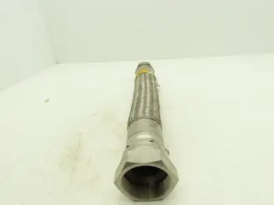 Parker 18" Braided Stainless Steel Flex Hose 2" NPT to 2" Female 37 Degree