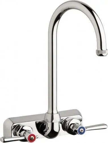 Chicago Faucet W4W-GN2AE1369ABCP - W4W Series Wall Mounted Faucet W/ 4" Centers