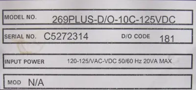 NEW GENERAL ELECTRIC 269PLUS-D/O-10C-125DC MOTOR RELAY MOTOR 269PLUSDO10C125DC