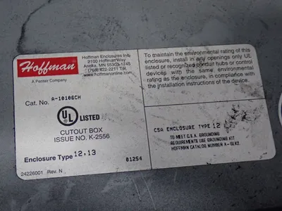 USED HOFFMAN A10106CH