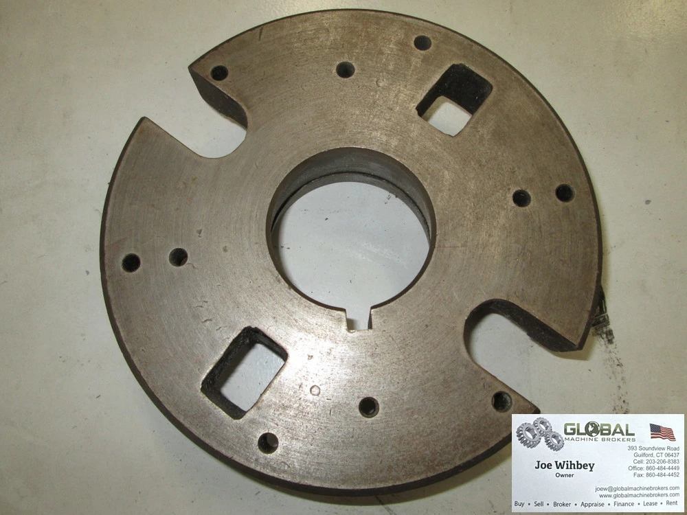 8" Diameter 1-3/16"Thick Threaded Lathe Faceplate W/Keyway 2-3/8" Spindle Bore