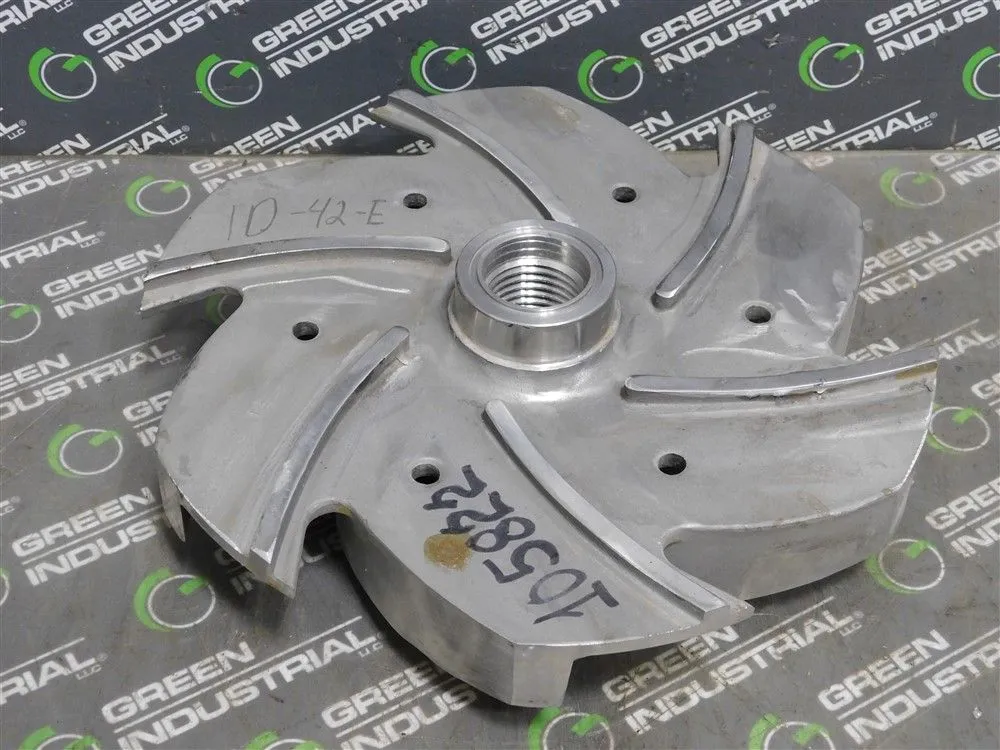 Unbranded 6 Vane Impeller 9.5 in OD 2.5 in W Used