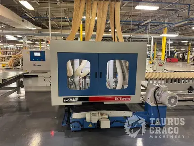 Used 2019 E-CHAIN ECT-48S ANGULAR DOUBLE END-TENONER LINE Woodworking Tenoners Ontario CA | Taurus Craco Machinery Inc #1314188