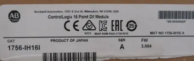 ALLEN BRADLEY 1756-IH16I INPUT MODULE SER.A 1756IH16I NEW SURPLUS