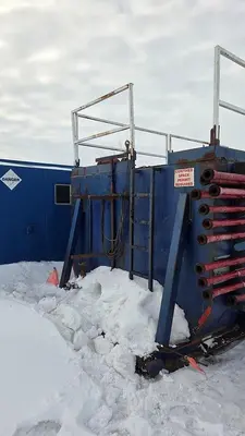 USED 30 M3 (192 BBL) SKID MOUNTED 2 COMPARTMENT MUD TANK