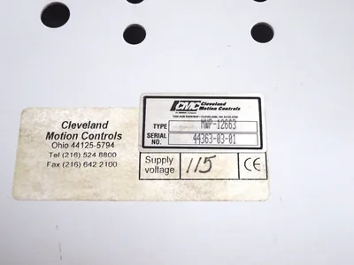 USED CLEVELAND MOTION CONTROLS CMC MWP-12663 WEB PRO