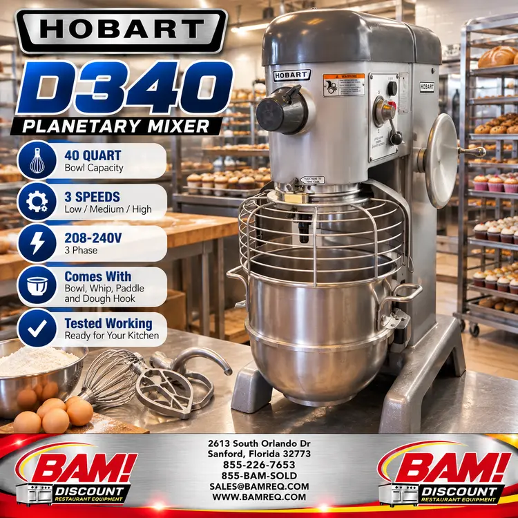 Used HOBART D 340 Planetary Mixers Florida US | BAM Discount Restaurant Equipment #1505836