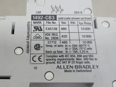 USED ALLEN-BRADLEY 1492-CB3 G070