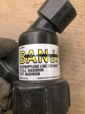Banjo 5/8″ Polypropylene Line Y Strainer 75PSI 150°F