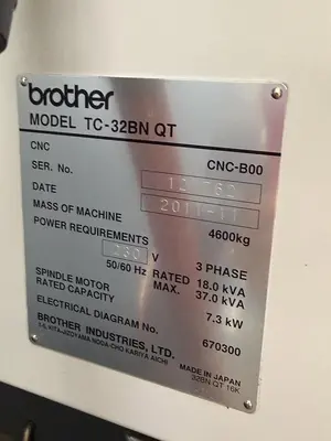Used 2011 BROTHER TC-32B Drilling & Tapping Centers Minnesota US | Source Machinery Sales #1300355