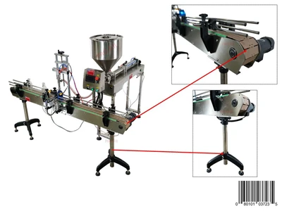 Index Gate System+Track Conveyor+Piston Filler A&E (Single & Double Head) #37235