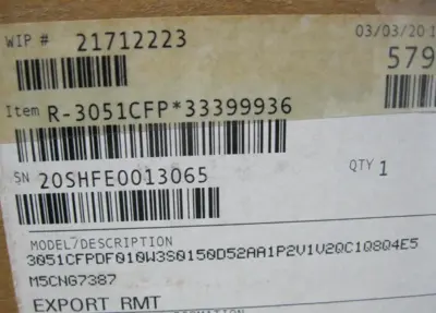 NEW Rosemount 3051 CFP DF010W3S0150D52AA1P2V1V2QC1Q8Q4E5M5CNG7387