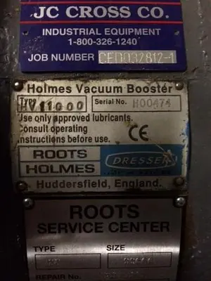 Roots Holmes Dresser HV11000 Vacuum Booster-Rebuilt