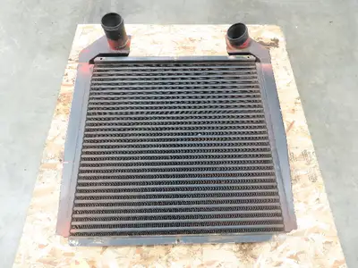 7608-6332 Radiator 28.5x27.5x2" Off of 8.3L Cummins Diesel 3.75" OD Aluminum