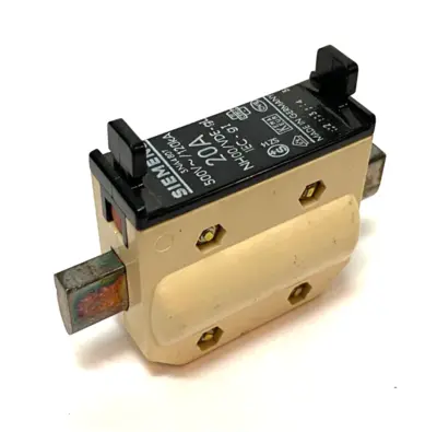 USED SIEMENS CENTERED TAG FUSE LINK INSERT 20A 500V~/120KA NH00/VDE-GL
