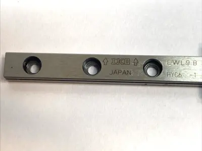 Used IKO Miniature Linear Guide Rail 158mmx9mm w/3 Carriage Blocks Linear Guides Michigan US | Maverick Industrial Sales #1395398