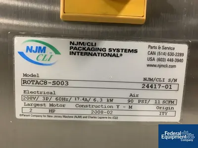 USED NJM NJM Rotary Capper, model ROTAC8-S003