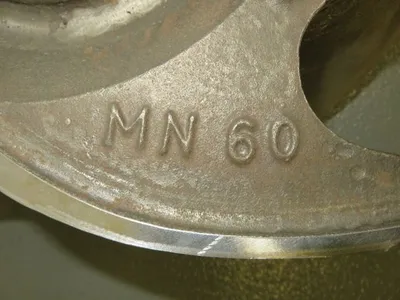 6 Vane Open Impeller, Cast No. MN60, Material 316ss