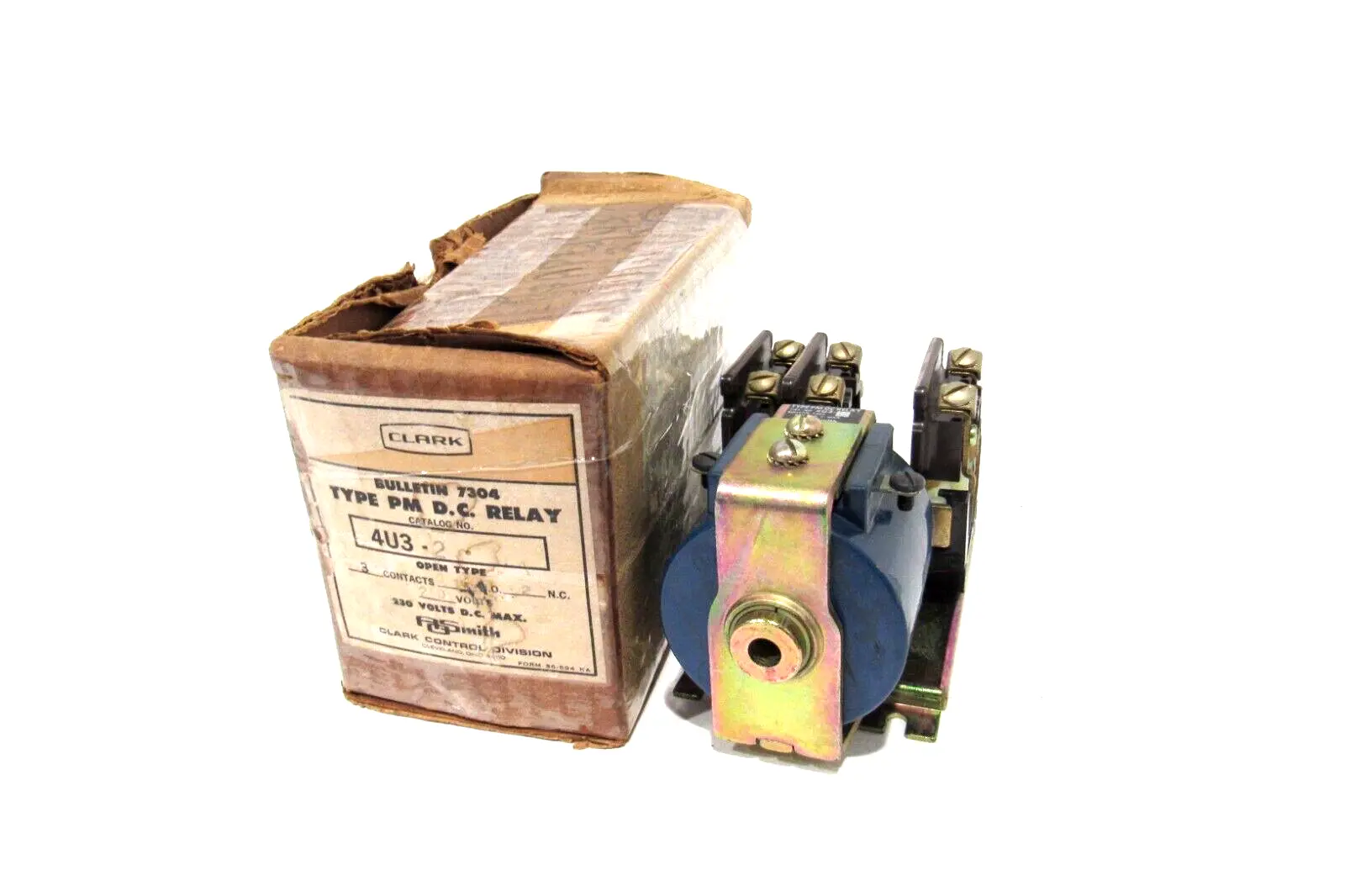 NEW CLARK – AO SMITH 7304 4U3-2 PM DC RELAY 4U32