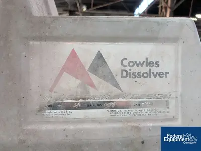 USED Cowles 30 HP Cowles Disperser, S/S, Model J-25