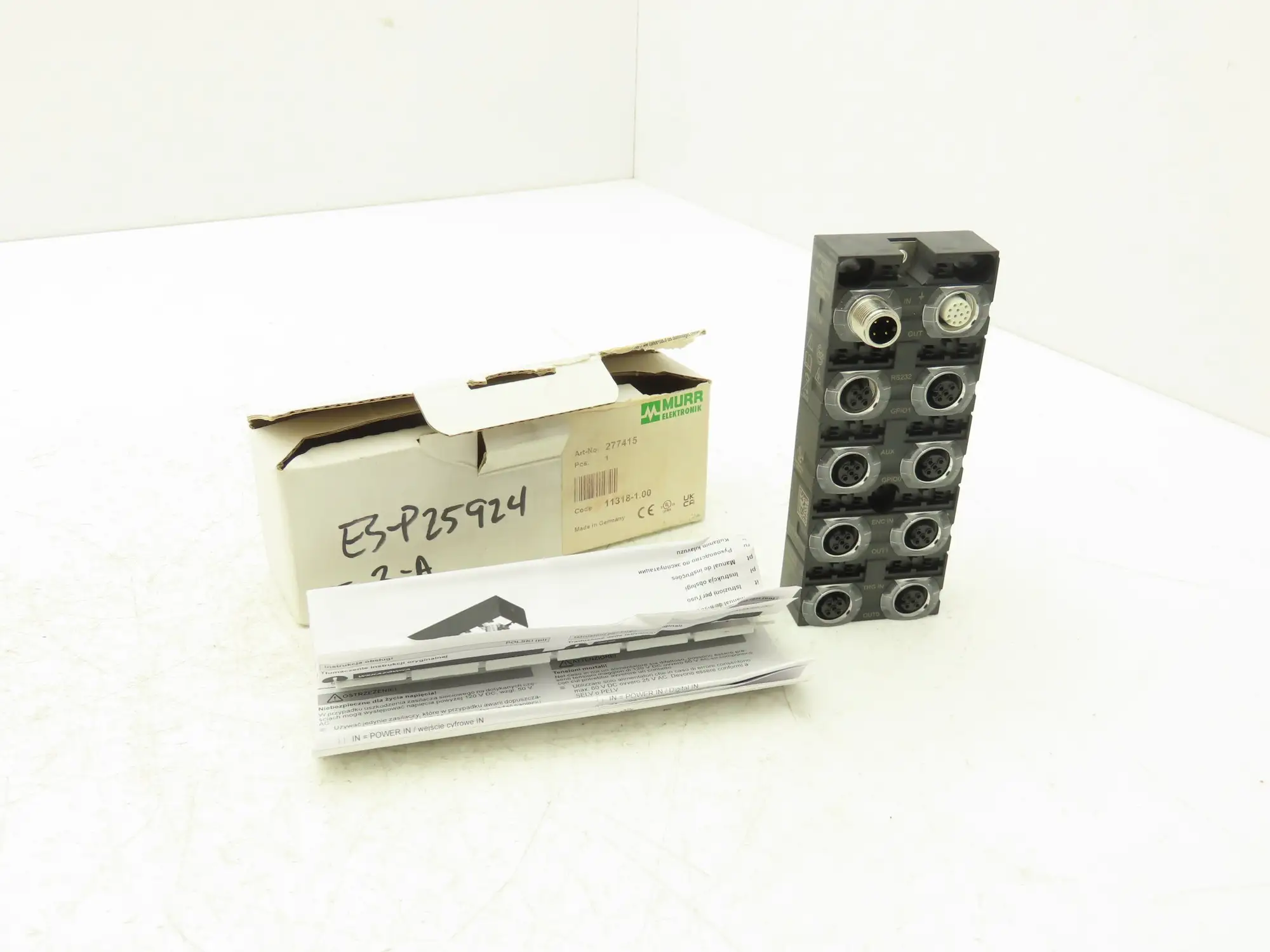 Murr Elektronik MVP12V-ON9F-PNGH Master Breakout Box M12 Plug Connection 24VDC
